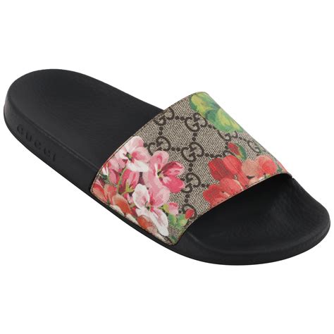 gg floral slide sandals.